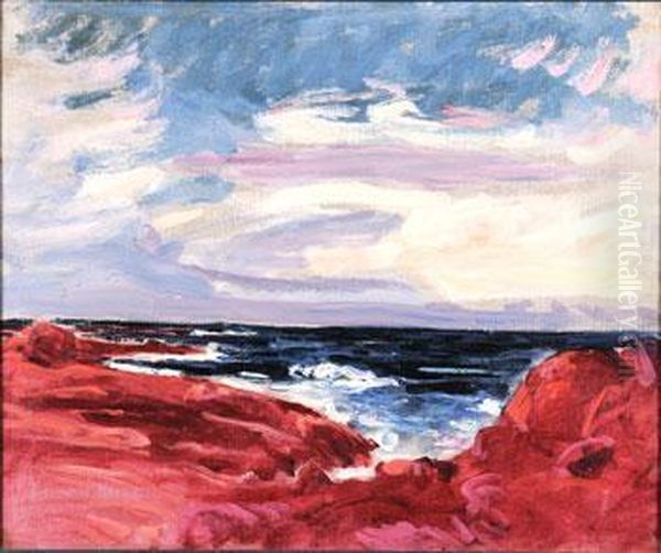 Marine Aux Rochers Rouges Oil Painting by Roderic O'Conor