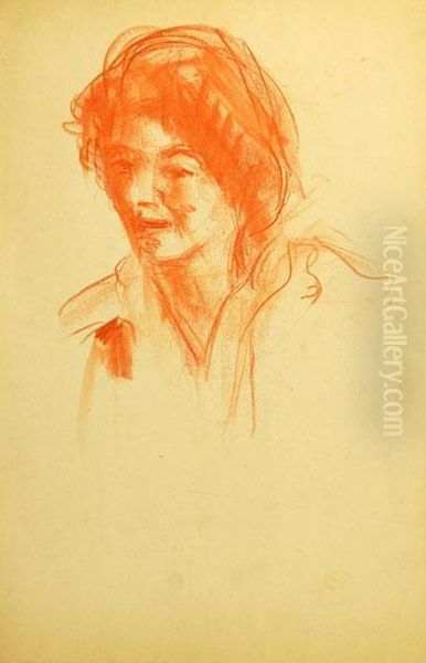 Portrait De Femme Oil Painting by Roderic O'Conor