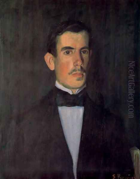 Retrato de Ricardo Roig Oil Painting by Santiago Rusinol i Prats