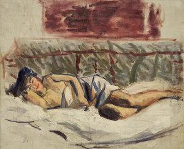 Reclining Female Oil Painting by Roderic O'Conor