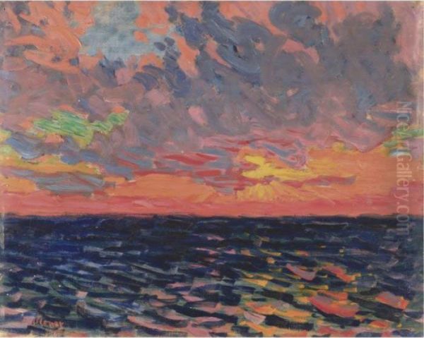 Coucher De Soleil Oil Painting by Roderic O'Conor