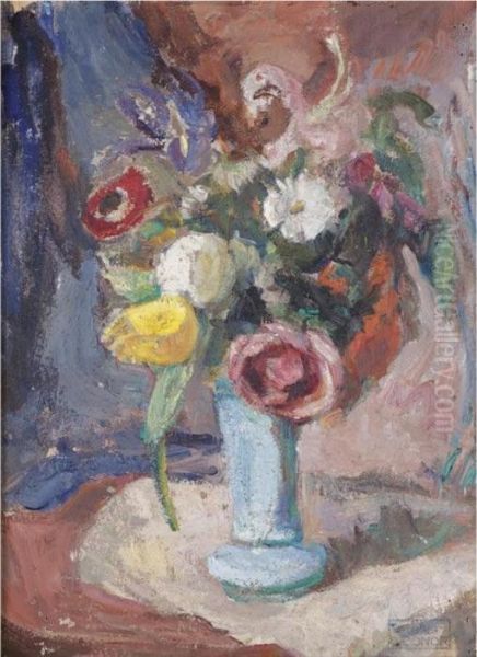 Still Life With Flowers Oil Painting by Roderic O'Conor