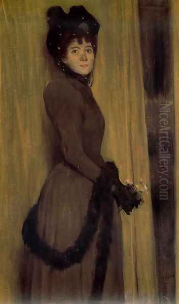 Miss McFlower Oil Painting by Santiago Rusinol i Prats