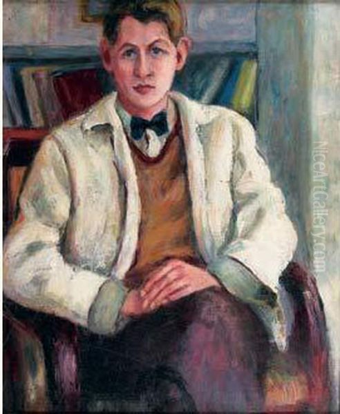 Jeune Homme A La Veste Blanche Oil Painting by Roderic O'Conor