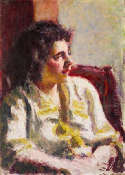 Portrait Of A Woman Oil Painting by Roderic O'Conor