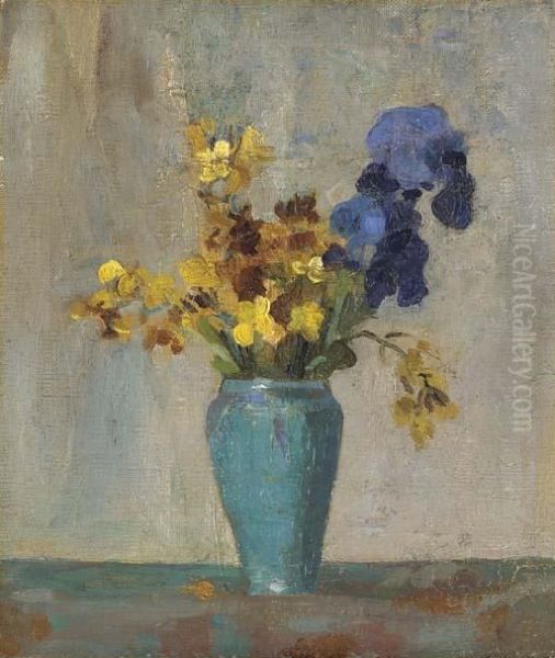 Mixed Flowers In A Vase Oil Painting by Roderic O'Conor