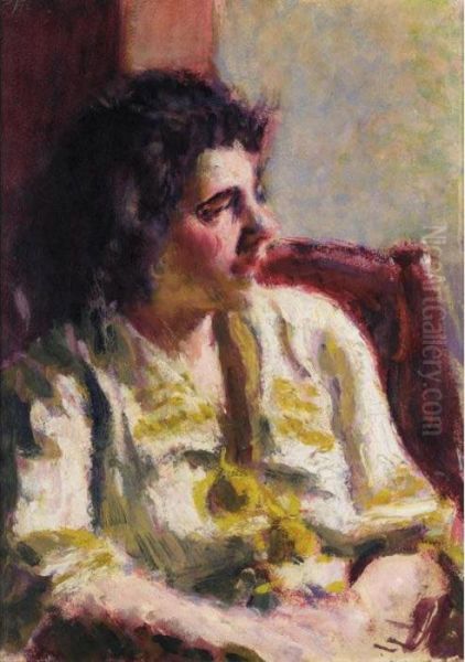 Portrait Of A Woman Oil Painting by Roderic O'Conor