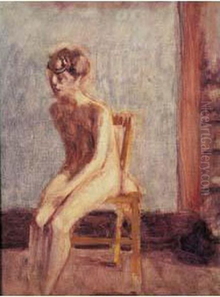 Modele Nu Dans L'atelier Oil Painting by Roderic O'Conor