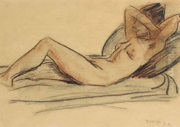 Reclining Nude Oil Painting by Roderic O'Conor