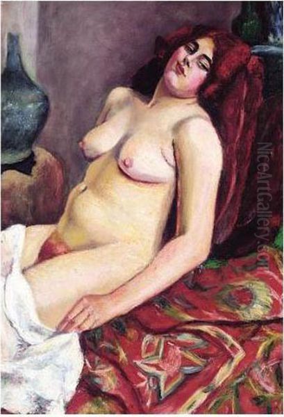 Reclining Nude Oil Painting by Roderic O'Conor