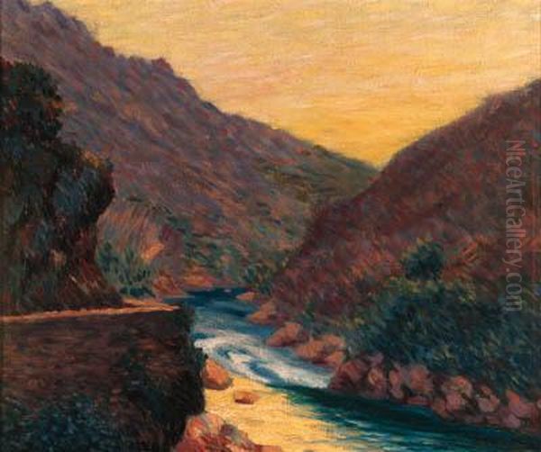 Valley Landscape Near Cassis Oil Painting by Roderic O'Conor