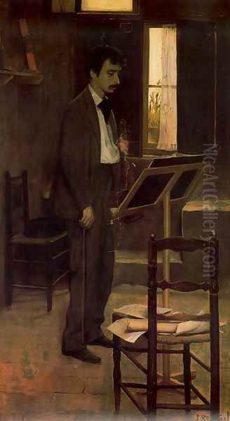 Un bohemio Oil Painting by Santiago Rusinol i Prats