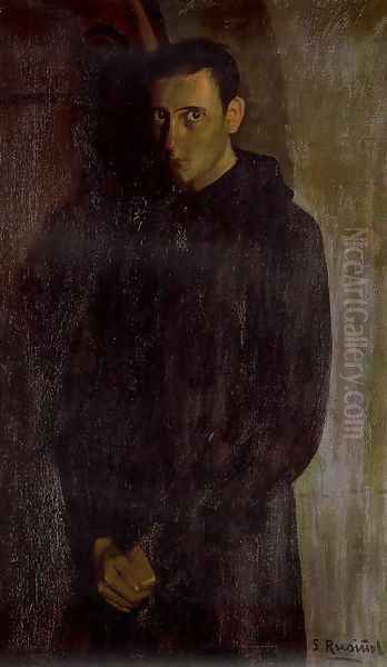 El novicio Oil Painting by Santiago Rusinol i Prats