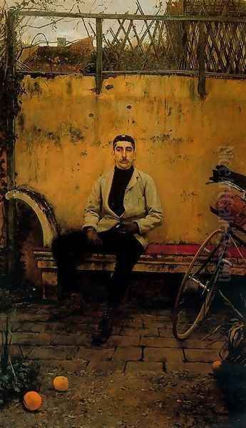 Retrato de Ramón Casas Oil Painting by Santiago Rusinol i Prats