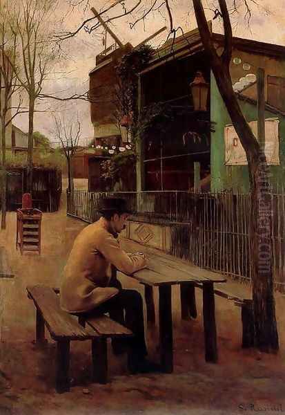 El Moulin de la Galette Oil Painting by Santiago Rusinol i Prats