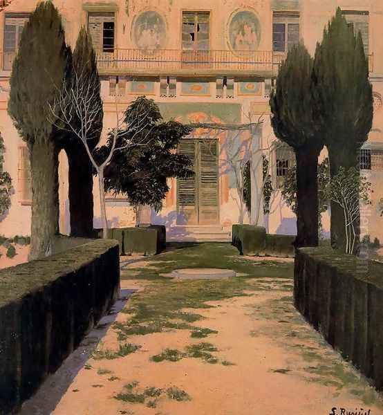 Jardín del Palacio de Viznar Oil Painting by Santiago Rusinol i Prats