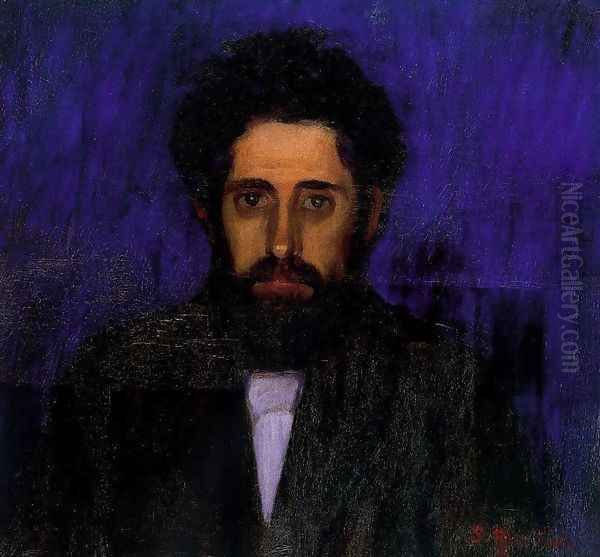 Retrato de Modesto Sánchez Ortiz Oil Painting by Santiago Rusinol i Prats