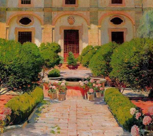 Claustro de Georges Sand Oil Painting by Santiago Rusinol i Prats