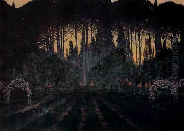 Pinar de Aranjuez Oil Painting by Santiago Rusinol i Prats