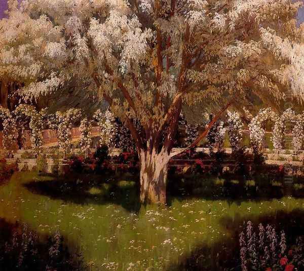 Primaveral Oil Painting by Santiago Rusinol i Prats