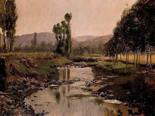 Paisaje 2 Oil Painting by Santiago Rusinol i Prats