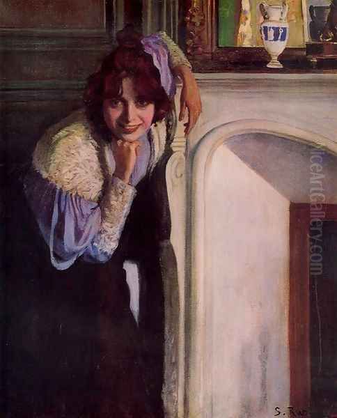 Risueña Oil Painting by Santiago Rusinol i Prats