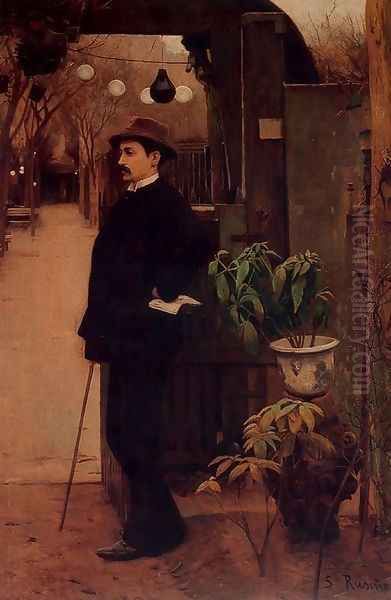 Retrato de Miguel Utrilllo Oil Painting by Santiago Rusinol i Prats