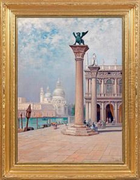 Piazzetta San Marcoin Venedig by Frans Wilhelm Odelmark