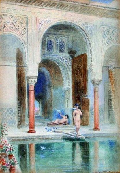 Un Bain Maure En Andalousie Oil Painting by Frans Wilhelm Odelmark