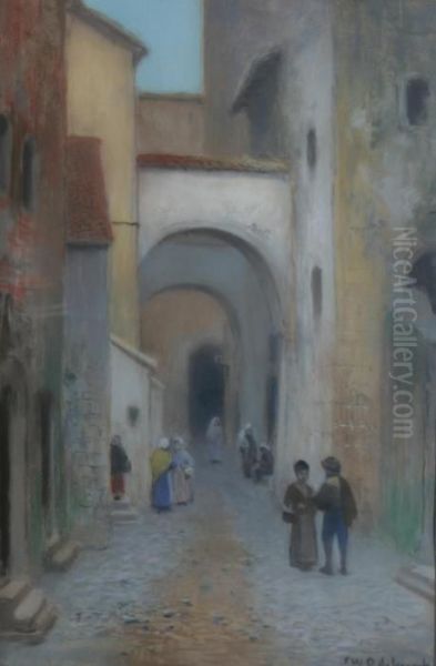 Orientaliskt Stadsmotiv Oil Painting by Frans Wilhelm Odelmark