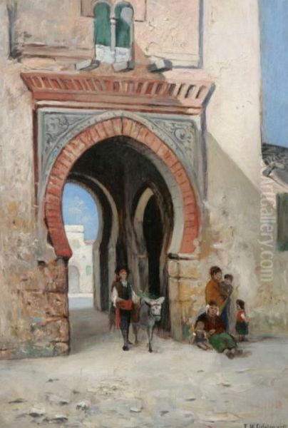 Orientalisk Stadsscen Oil Painting by Frans Wilhelm Odelmark