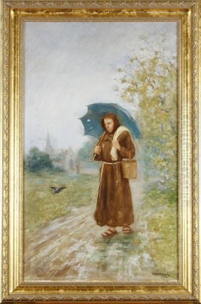 Munk Iregnvader Oil Painting by Frans Wilhelm Odelmark