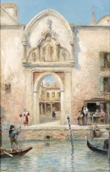 Venise. Oil Painting by Frans Wilhelm Odelmark