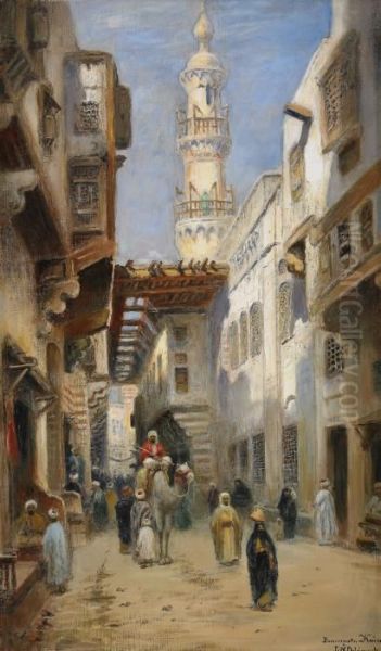 Bazargata, Kairo Oil Painting by Frans Wilhelm Odelmark