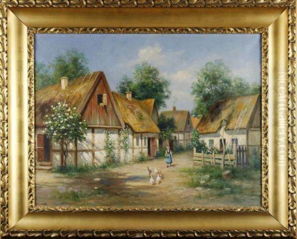 Wilhelm . Motiv Fran Falsterbo Oil Painting by Frans Wilhelm Odelmark