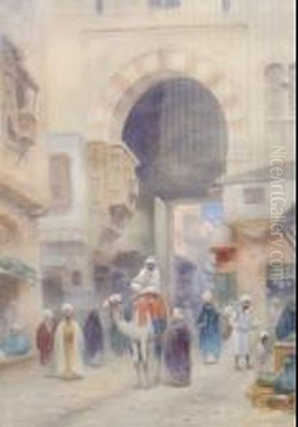 Le Caire Oil Painting by Frans Wilhelm Odelmark