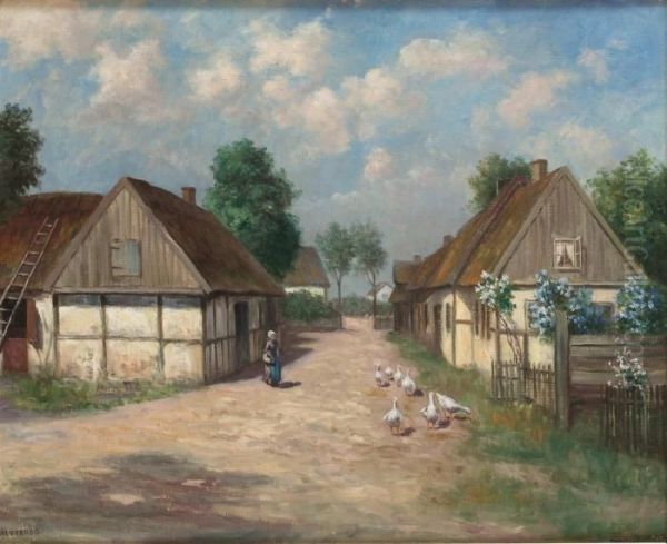 Sommarmotiv Fran Falsterbo Oil Painting by Frans Wilhelm Odelmark