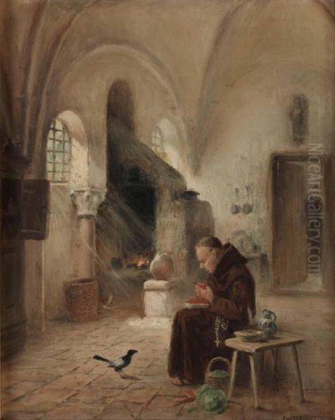 Koksbestyren Oil Painting by Frans Wilhelm Odelmark