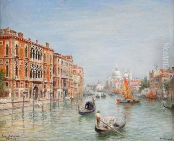 Canale Grande - Venedig Oil Painting by Frans Wilhelm Odelmark