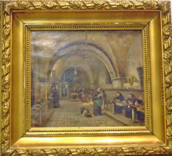 Matsal I Kloster Oil Painting by Frans Wilhelm Odelmark