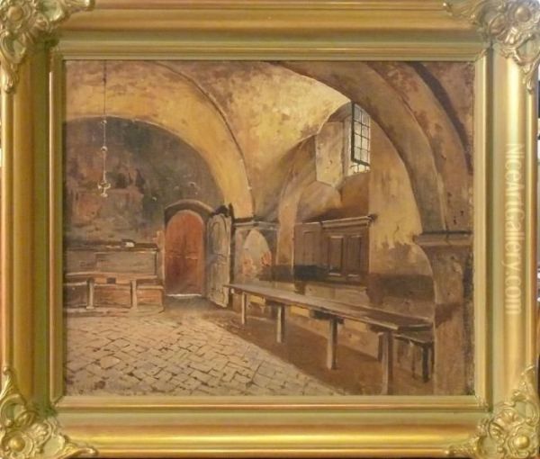 Interior. Oil Painting by Frans Wilhelm Odelmark