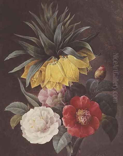 Exotic Flowers Oil Painting by Pierre-Joseph Redoute