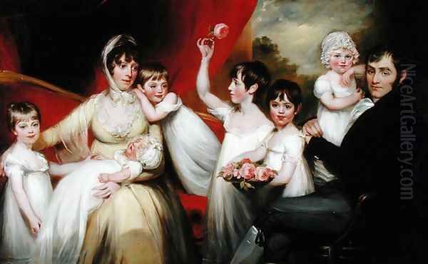 John Lee and his Family, c.1800 Oil Painting by John Russell