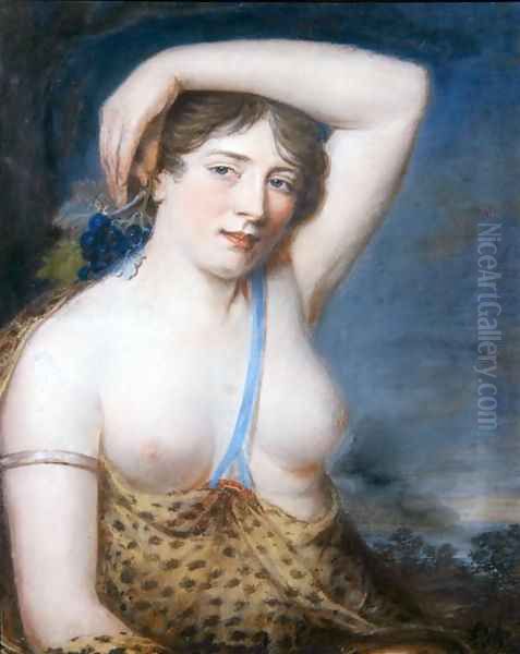 A Bacchante Oil Painting by John Russell