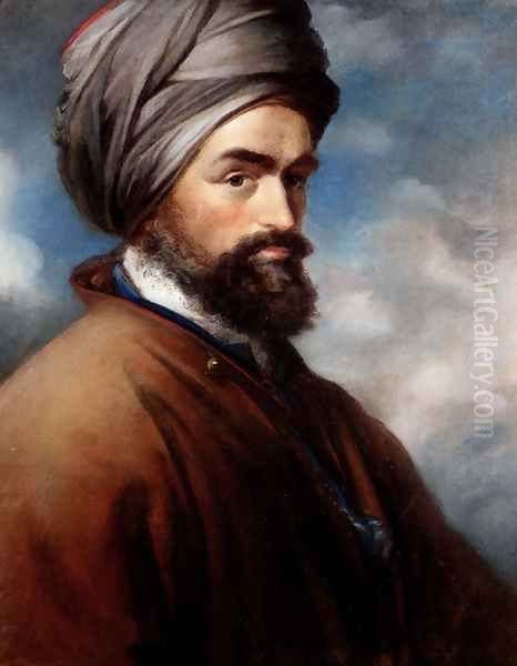 Portrait Of A Turk Oil Painting by John Russell