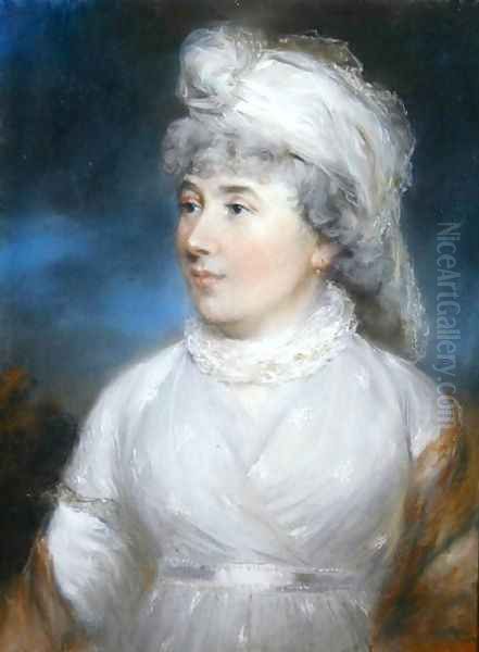 Portrait of Mrs Carruthers Oil Painting by John Russell