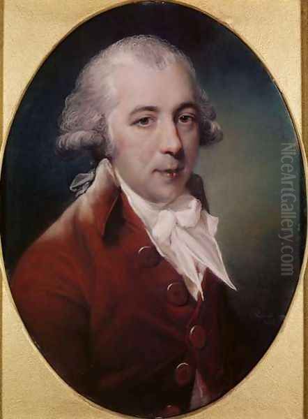 Portrait of Richard Brinsley Sheridan 1751-1816 1788 Oil Painting by John Russell