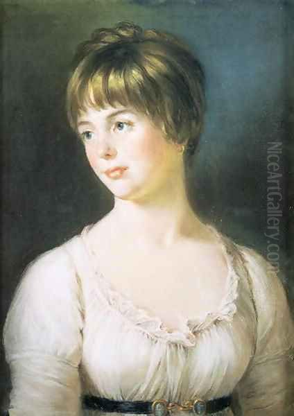 Portrait of a Young Girl 1780 Oil Painting by John Russell