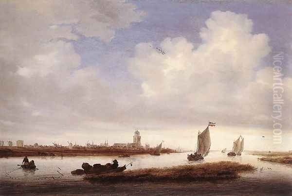 View of Deventer Seen from the North-West 1657 Oil Painting by Salomon van Ruysdael