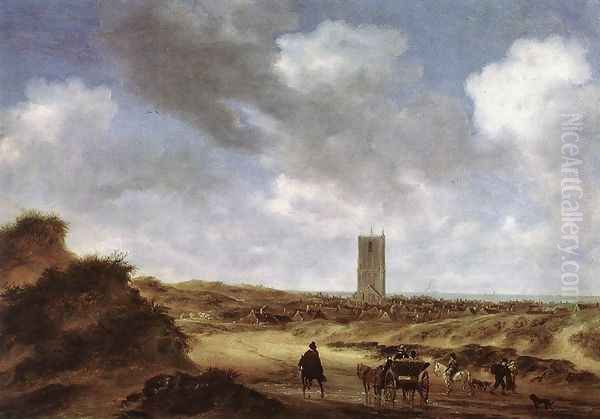 View of Egmond aan Zee 1640 Oil Painting by Salomon van Ruysdael